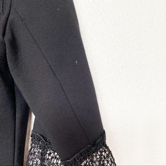 Carlisle Lace Cuff Cut Out Black Dress Size 4 - Picture 8 of 9